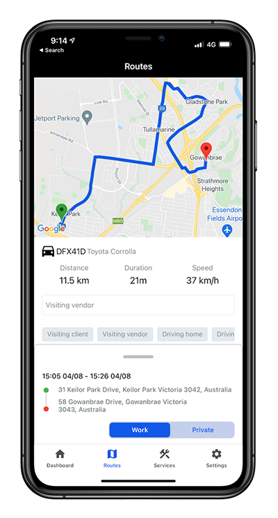 GPS Tracking Mobile App